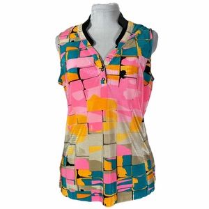 Jamie Sadock crinkle retro golf shirt size L